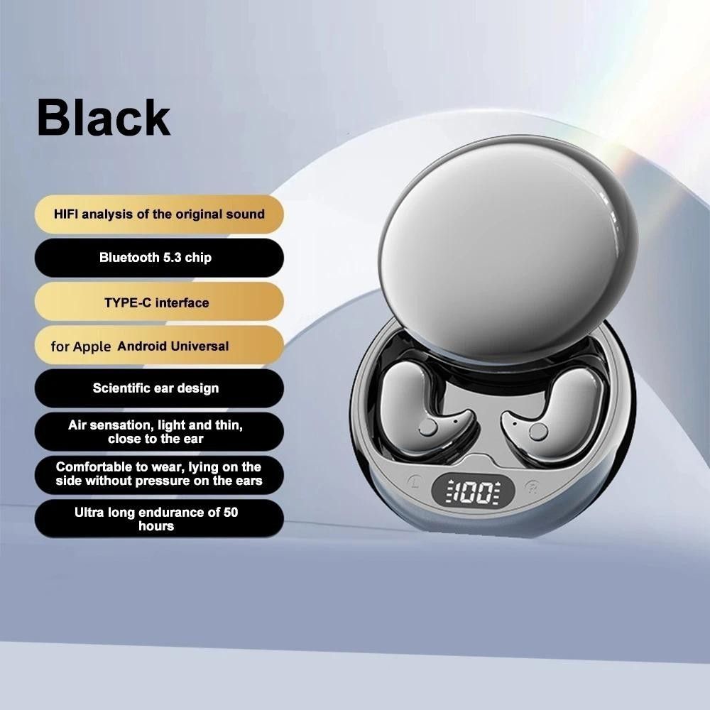 Y36 sleeping Earbuds Bluetooth 5.3 Invisible Sleep Wireless Earphone TWS Bluetooth 5.3 Headphones Hidden Earbuds IPX5 Waterproof Noise Reduction Sports Headset