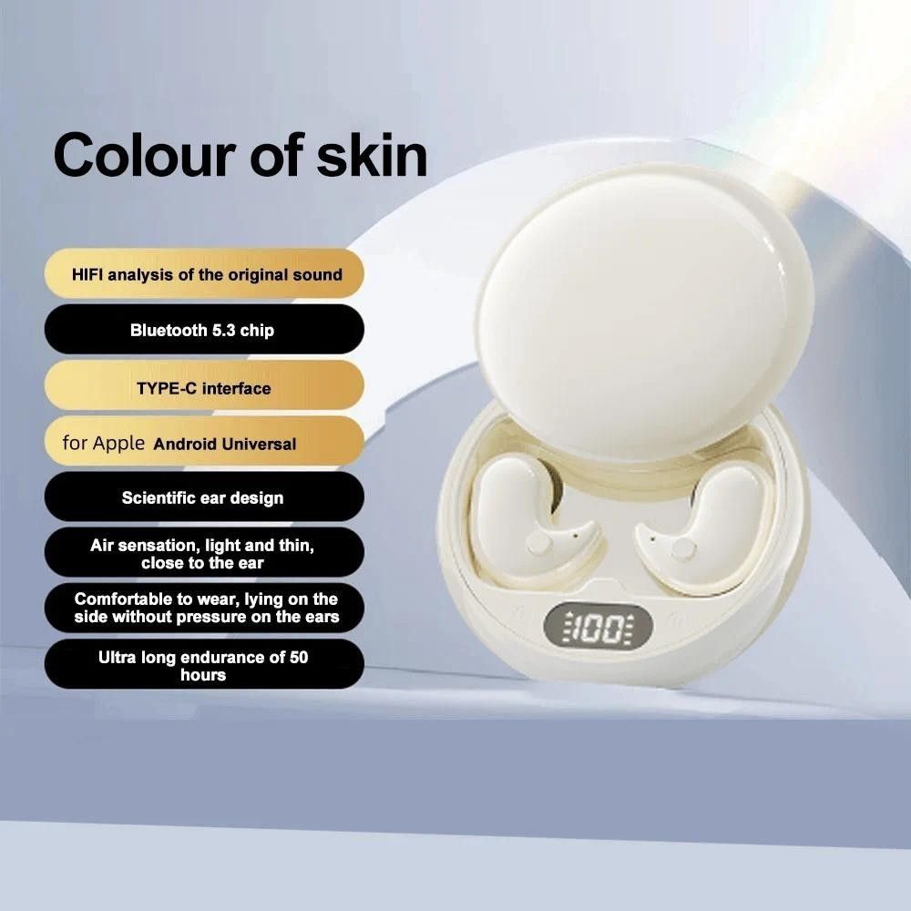 Y36 sleeping Earbuds Bluetooth 5.3 Invisible Sleep Wireless Earphone TWS Bluetooth 5.3 Headphones Hidden Earbuds IPX5 Waterproof Noise Reduction Sports Headset