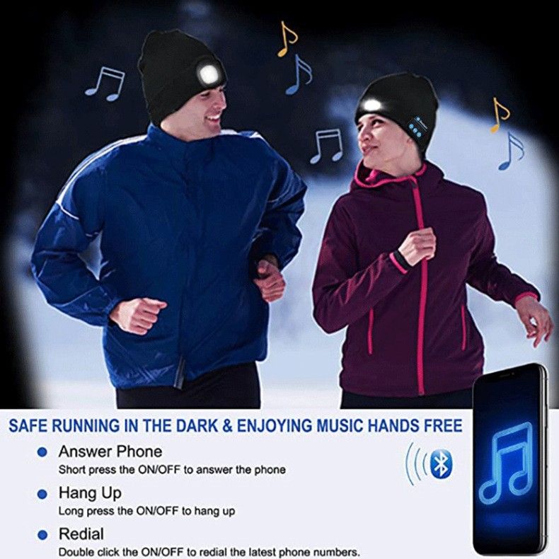 New Fashion Bluetooth Knitted Hat Autumn Winter Warm Music Headphone Cap Stereo Adult Warm Cap