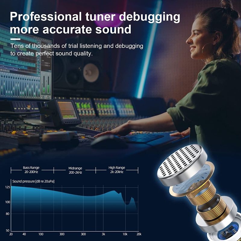 Type C Earphone | Wired Music Stereo Earphones with Mic | DAC High Quality Audio Phone Earfon 有线耳机