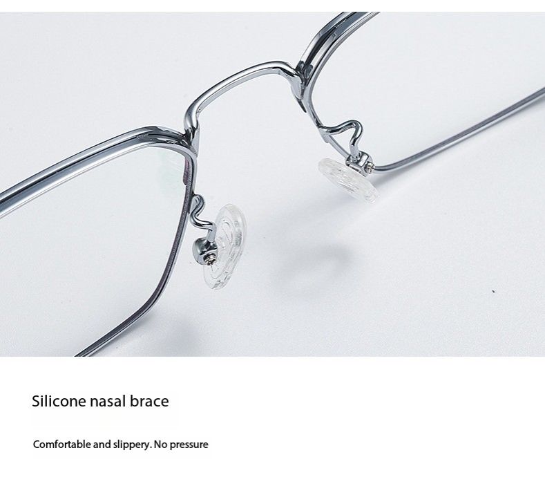 Explosive anti-blue light dual-purpose progressive multifocal pure titanium ultra-light high-definition reading glasses