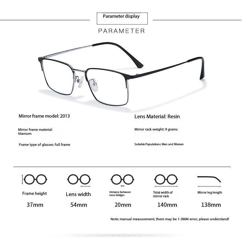 Explosive anti-blue light dual-purpose progressive multifocal pure titanium ultra-light high-definition reading glasses