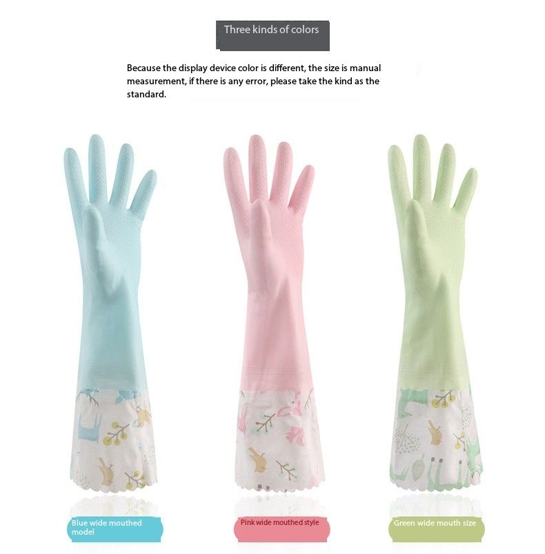 Kitchen Cleaning Gloves Dishwashing Gloves Rubber Gloves Washing Clothes Home Kitchen Durable Waterproof Gloves