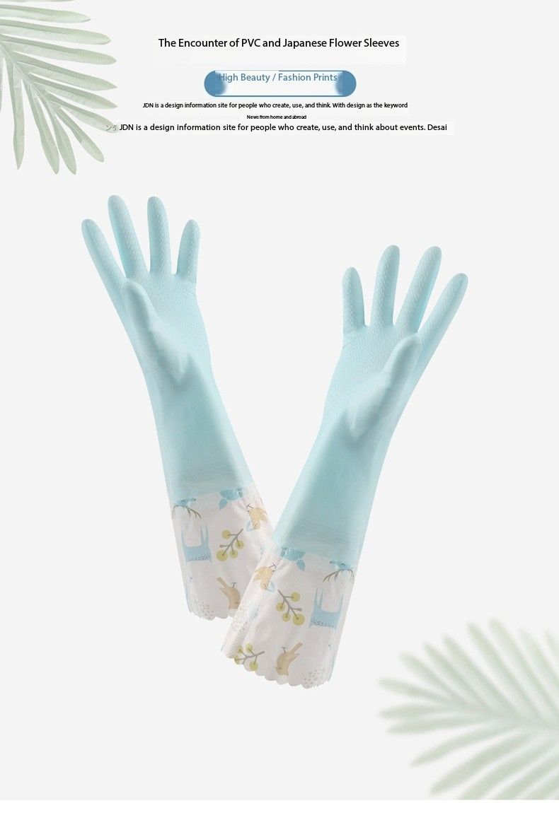 Kitchen Cleaning Gloves Dishwashing Gloves Rubber Gloves Washing Clothes Home Kitchen Durable Waterproof Gloves