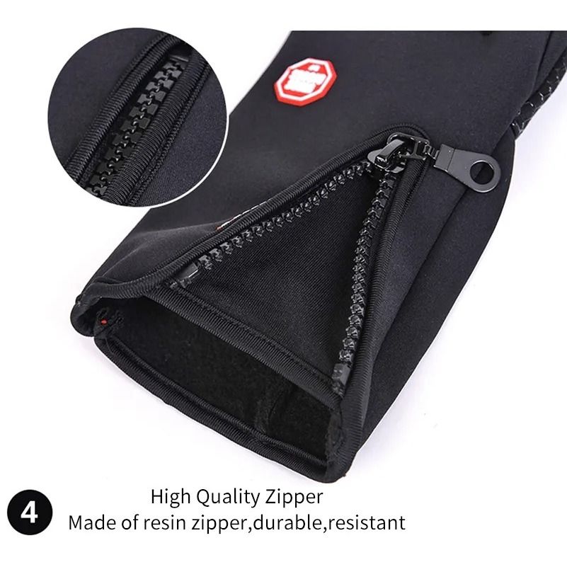 Touch screen gloves with fleece winter outdoor waterproof motorcycle sports cycling women and men's cross-border popular gloves to keep warm