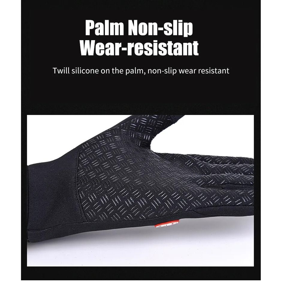 Touch screen gloves with fleece winter outdoor waterproof motorcycle sports cycling women and men's cross-border popular gloves to keep warm