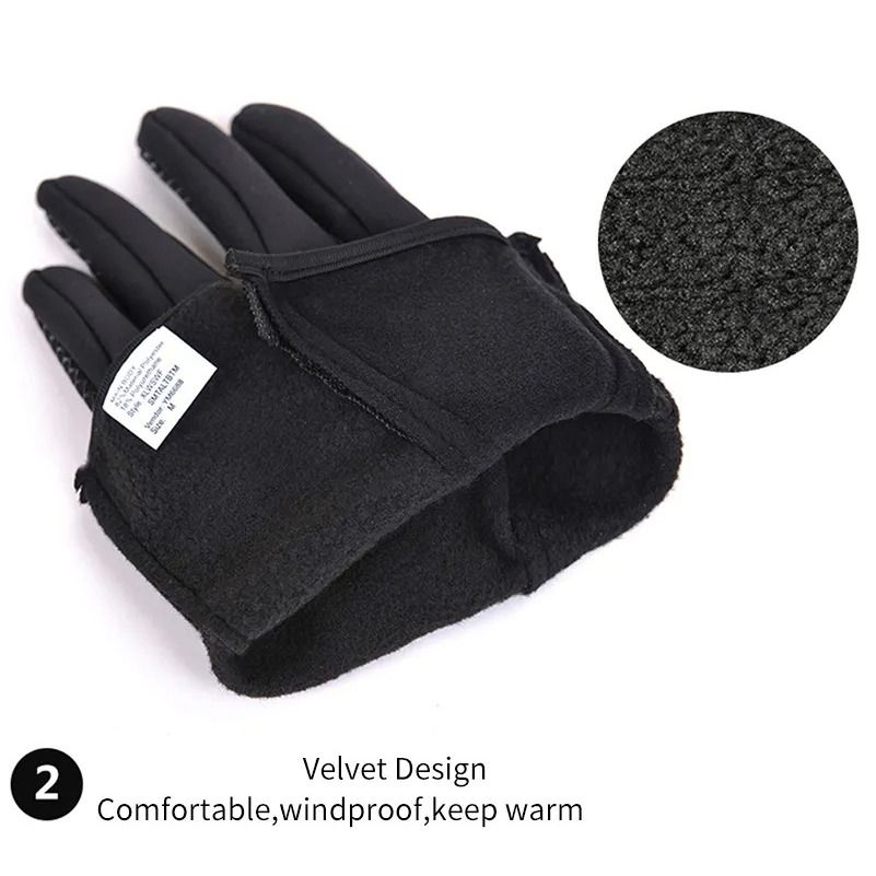 Touch screen gloves with fleece winter outdoor waterproof motorcycle sports cycling women and men's cross-border popular gloves to keep warm