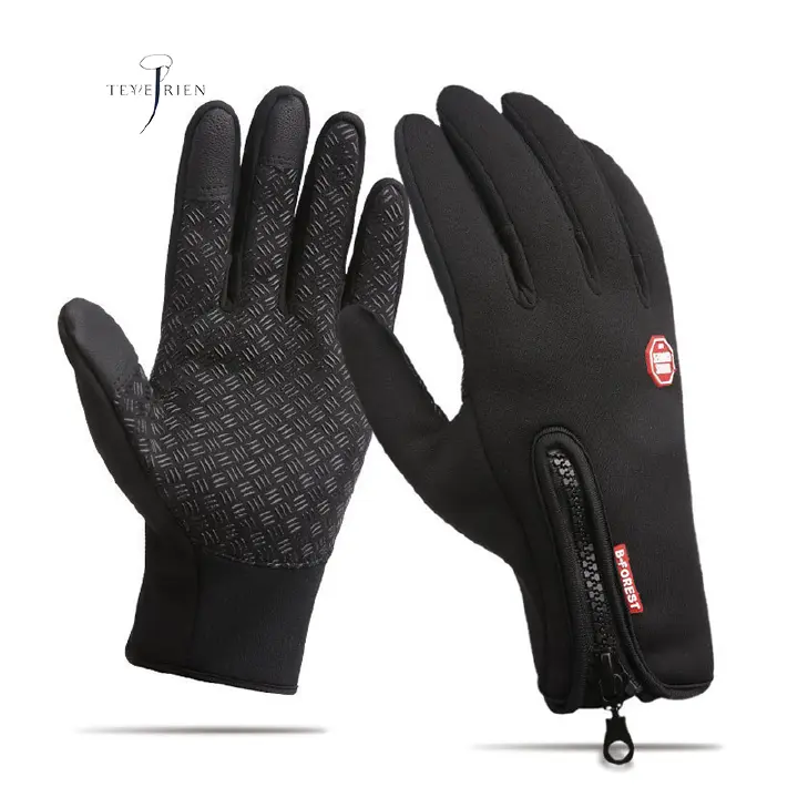 Touch screen gloves with fleece winter outdoor waterproof motorcycle sports cycling women and men's cross-border popular gloves to keep warm