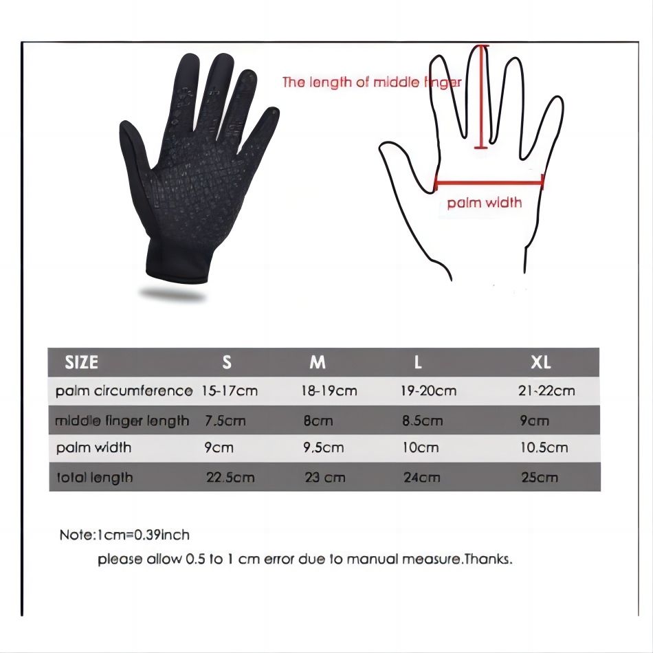 Touch screen gloves with fleece winter outdoor waterproof motorcycle sports cycling women and men's cross-border popular gloves to keep warm