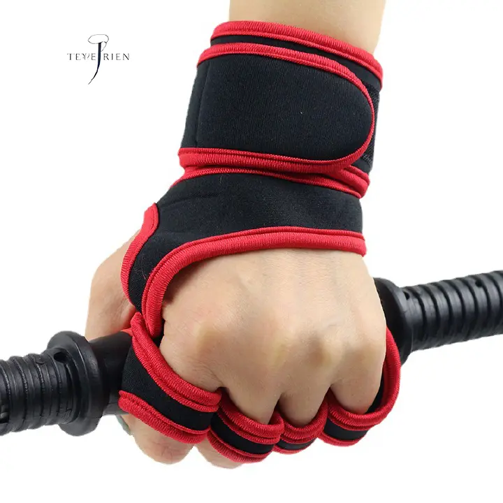 Gym weightlifting gloves men's and women's wrist guards anti-slip half finger exercise horizontal bar equipment training pull-ups anti-cocooning