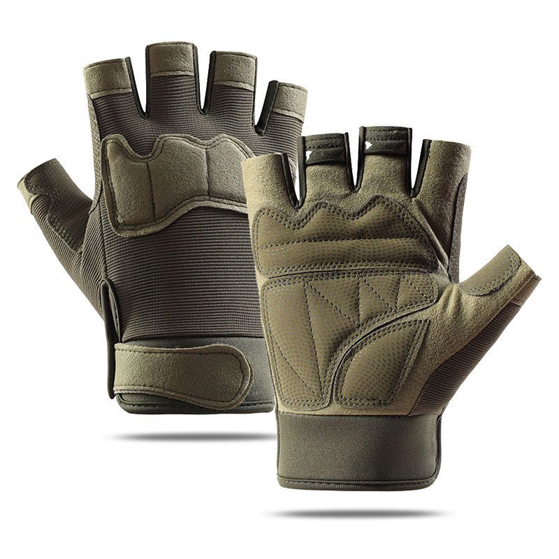 Paratrooper Half-Finger Tactical Glove Male Special Forces Military Fan Outdoor Sports Cycling Mountaineering Anti-Skid Training Fitness A15B