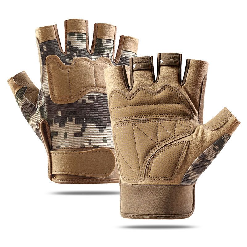Paratrooper Half-Finger Tactical Glove Male Special Forces Military Fan Outdoor Sports Cycling Mountaineering Anti-Skid Training Fitness A15B