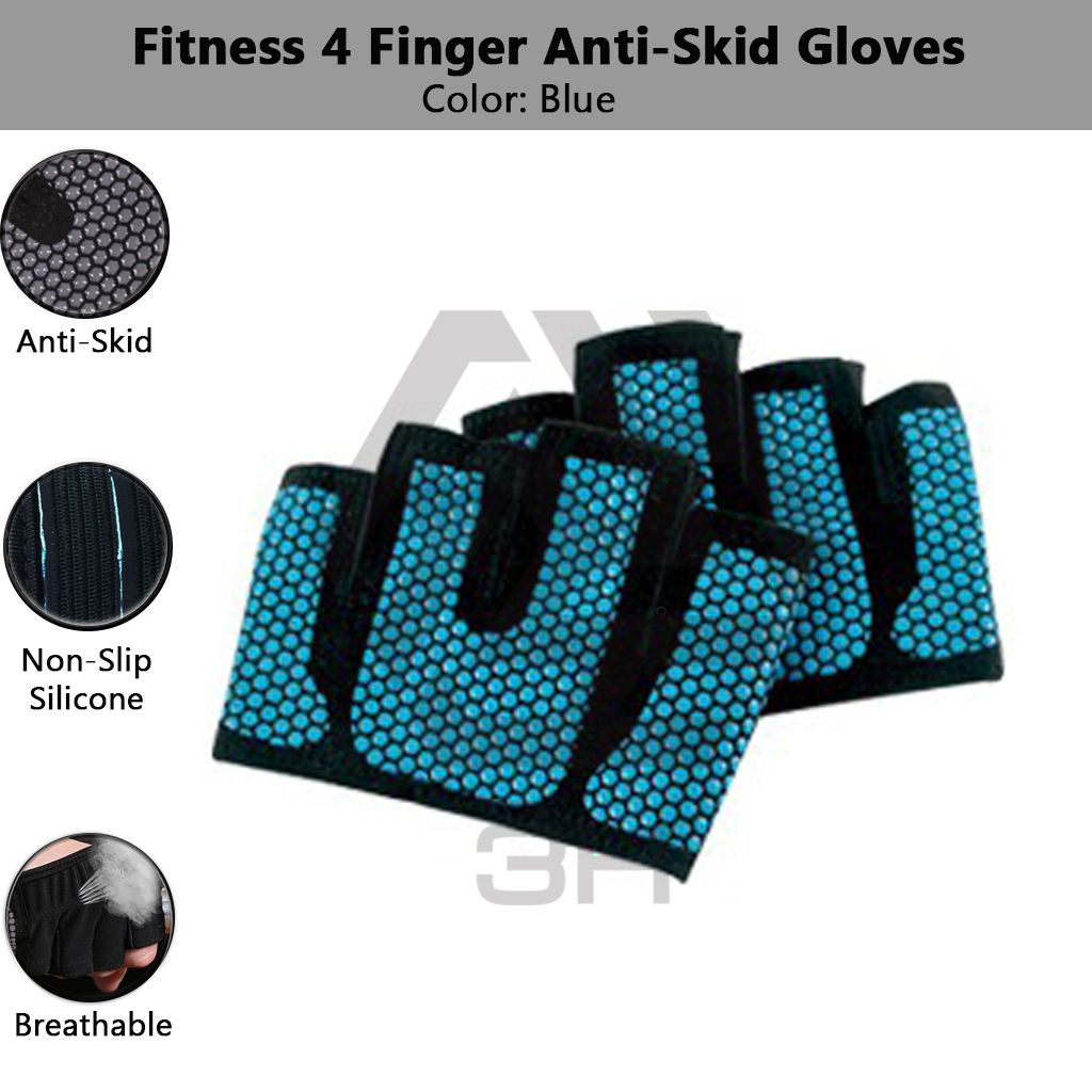 Non Slip Unisex Gym Breathable Exercise Training Fitness 4 Finger Gloves/Gym Gloves/Gym Gloves