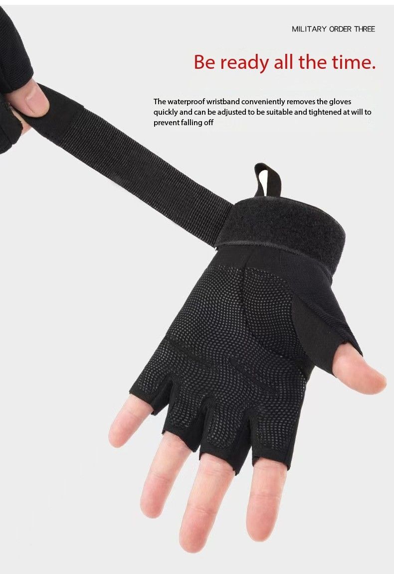 Tactical gloves Black Hawk 0 marks tactical military fans outdoor anti-cut sports protection anti-skid motorcycle riding men and women half