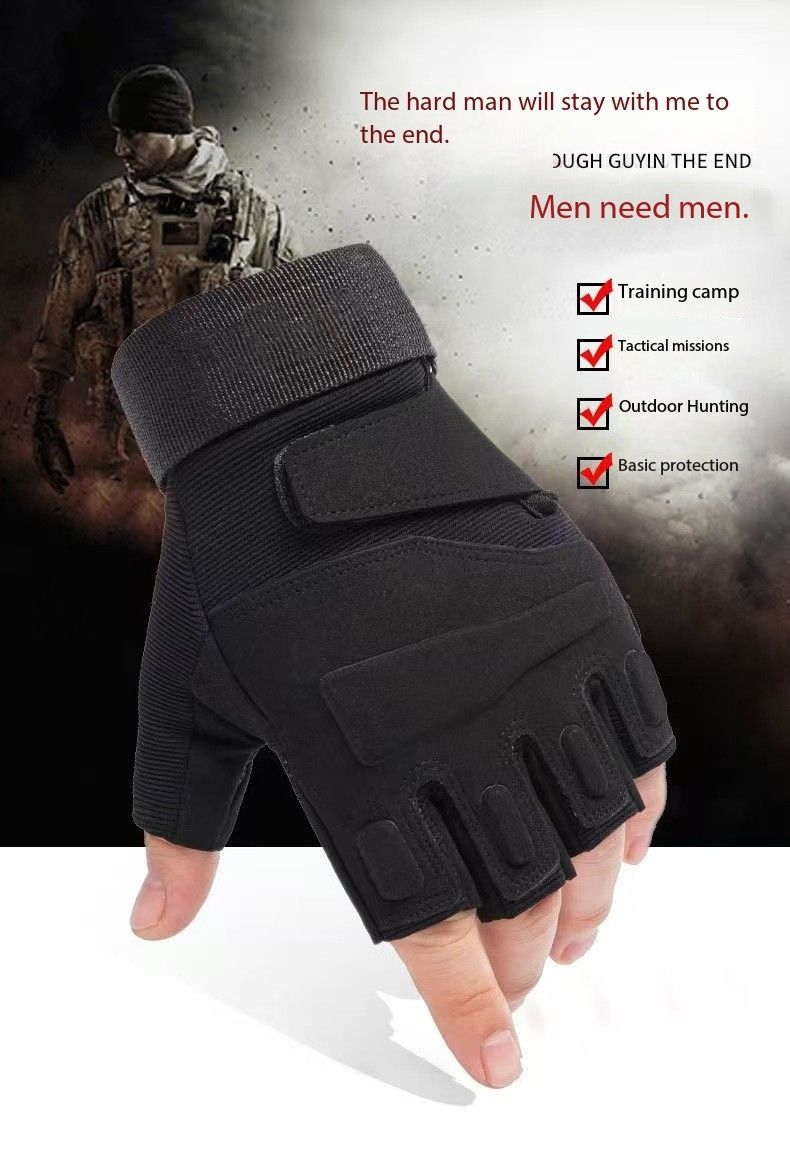Tactical gloves Black Hawk 0 marks tactical military fans outdoor anti-cut sports protection anti-skid motorcycle riding men and women half