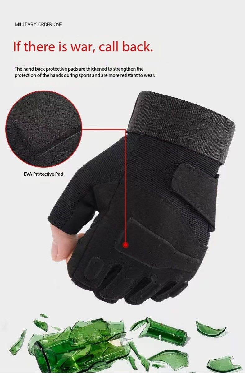 Tactical gloves Black Hawk 0 marks tactical military fans outdoor anti-cut sports protection anti-skid motorcycle riding men and women half