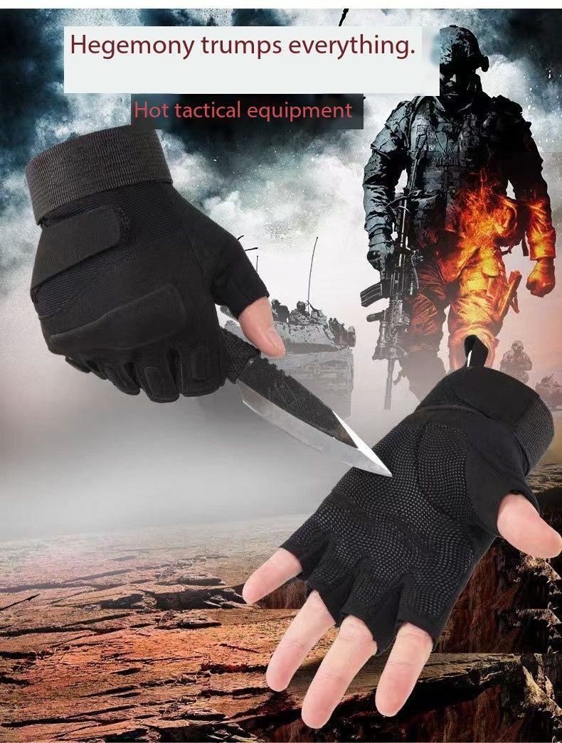 Tactical gloves Black Hawk 0 marks tactical military fans outdoor anti-cut sports protection anti-skid motorcycle riding men and women half