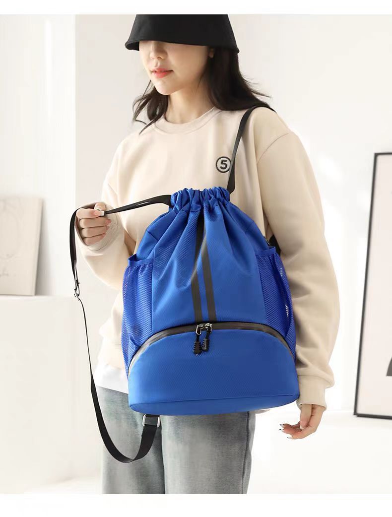 Basketball, football, volleyball, backpack, wet and dry separation, swimming bag, drawstring portable backpack, school bag, men's sports basketball storage bag