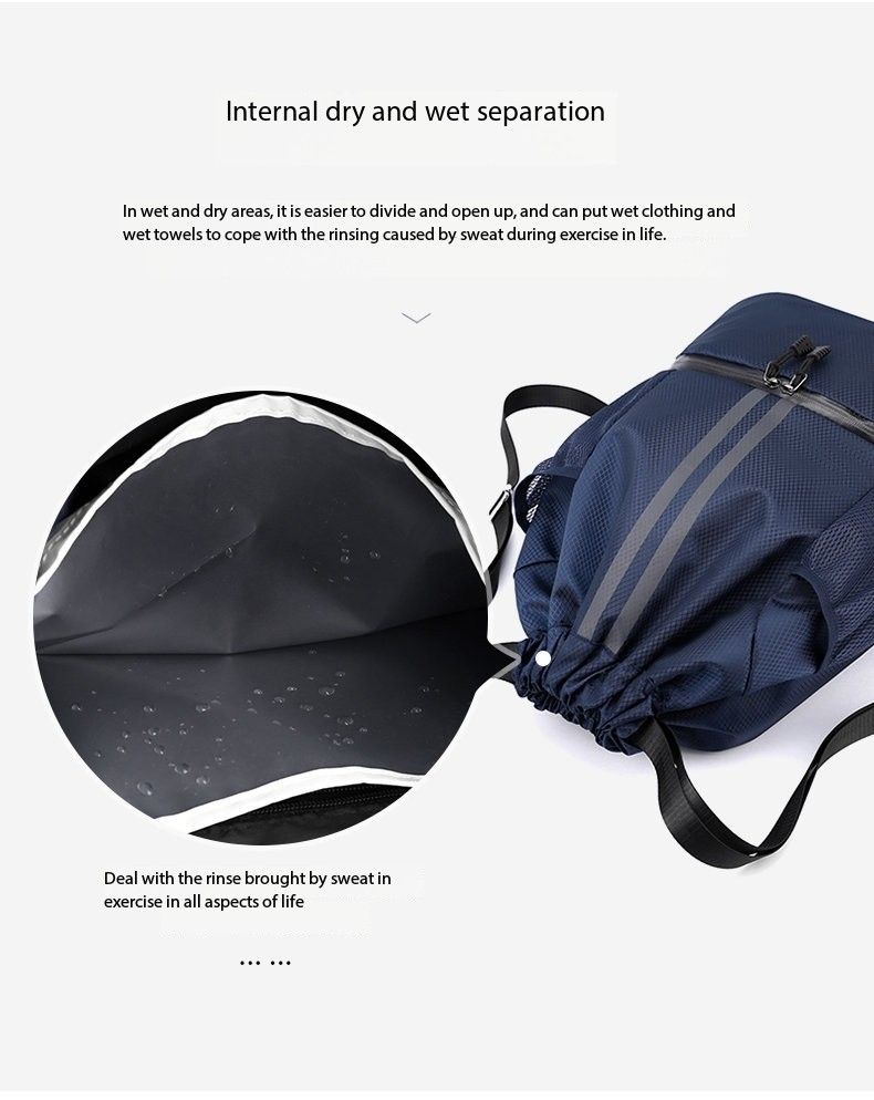 Basketball, football, volleyball, backpack, wet and dry separation, swimming bag, drawstring portable backpack, school bag, men's sports basketball storage bag