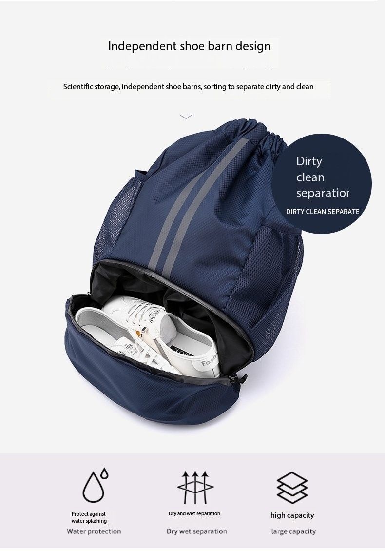Basketball, football, volleyball, backpack, wet and dry separation, swimming bag, drawstring portable backpack, school bag, men's sports basketball storage bag
