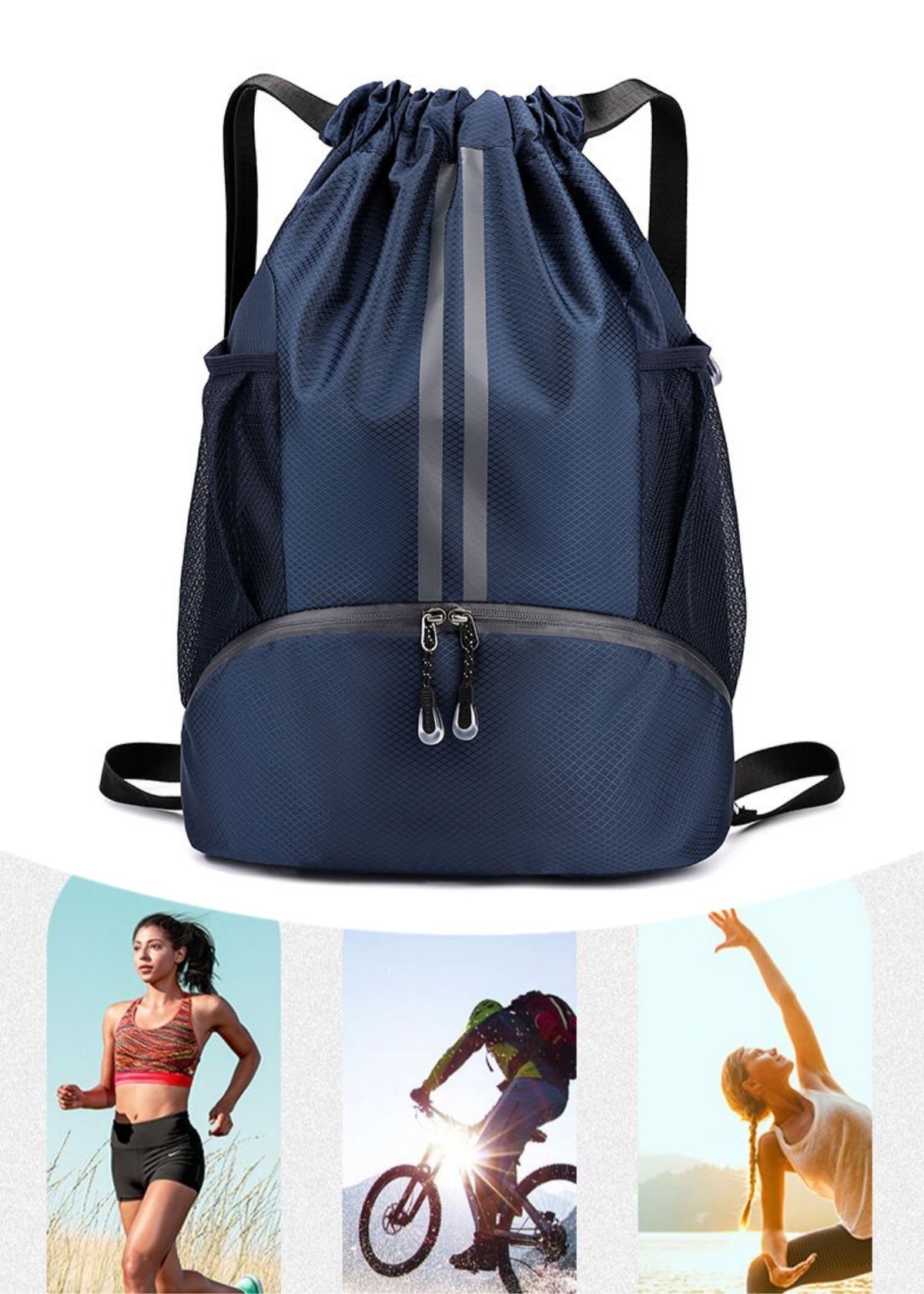 Basketball, football, volleyball, backpack, wet and dry separation, swimming bag, drawstring portable backpack, school bag, men's sports basketball storage bag