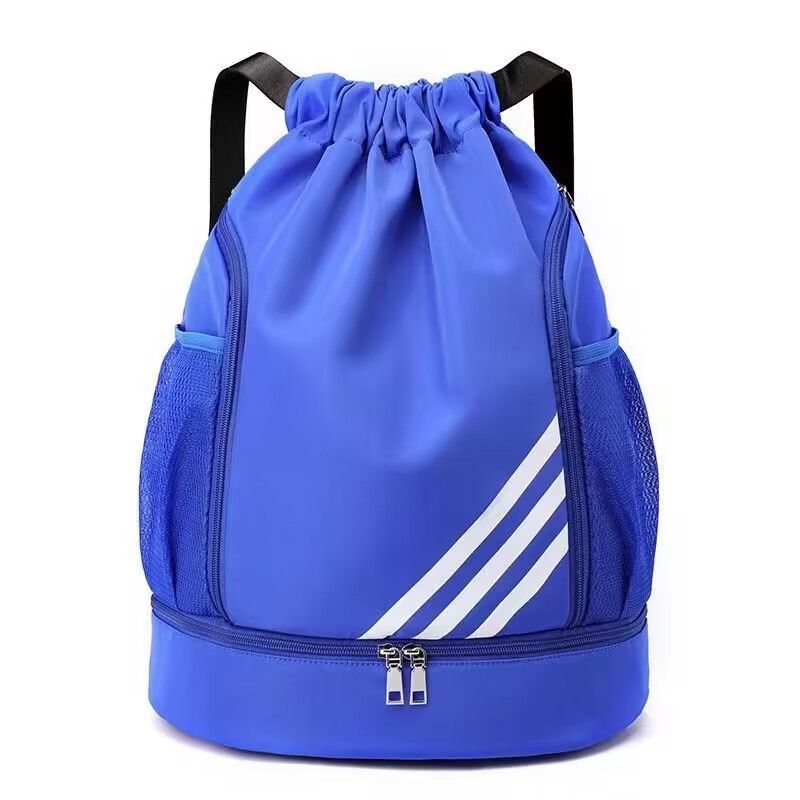 Drawstring Backpack Bag Outdoor Waterproof Gym Backpack Sports Yoga Gym Swim Bag Nylon Fiber String Backpack for Kids Men Women With Shoe Compartment