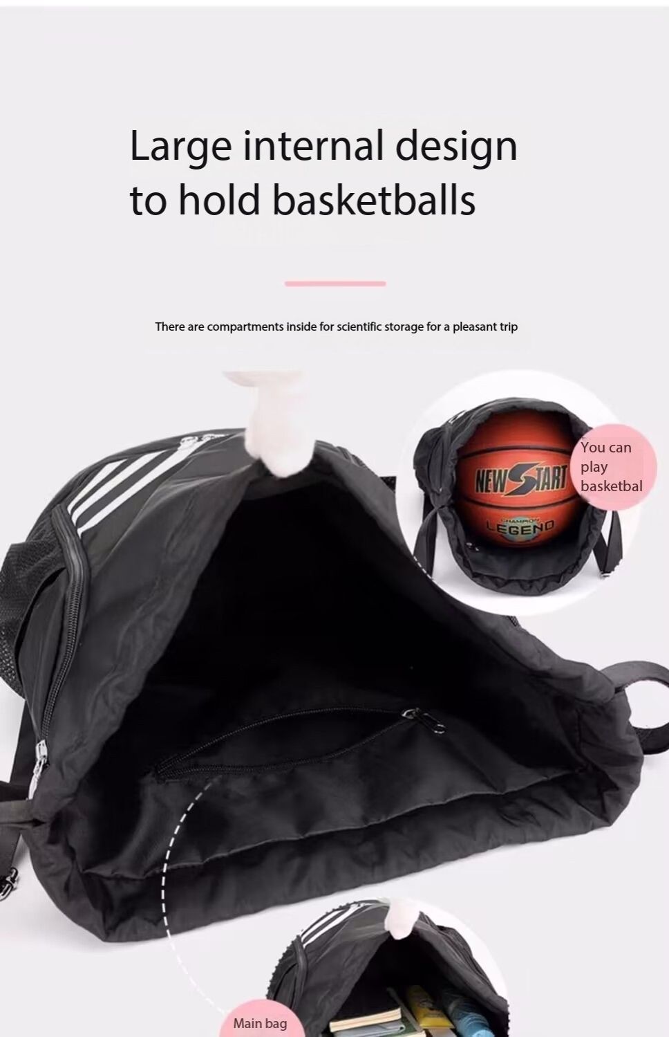 Drawstring Backpack Bag Outdoor Waterproof Gym Backpack Sports Yoga Gym Swim Bag Nylon Fiber String Backpack for Kids Men Women With Shoe Compartment