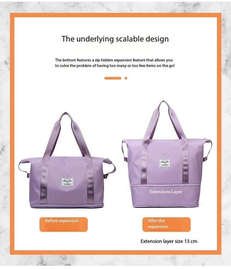 Fashionable short haul duffel bags, travel bags, large capacity storage bags, shoulder bags, women's sports yoga