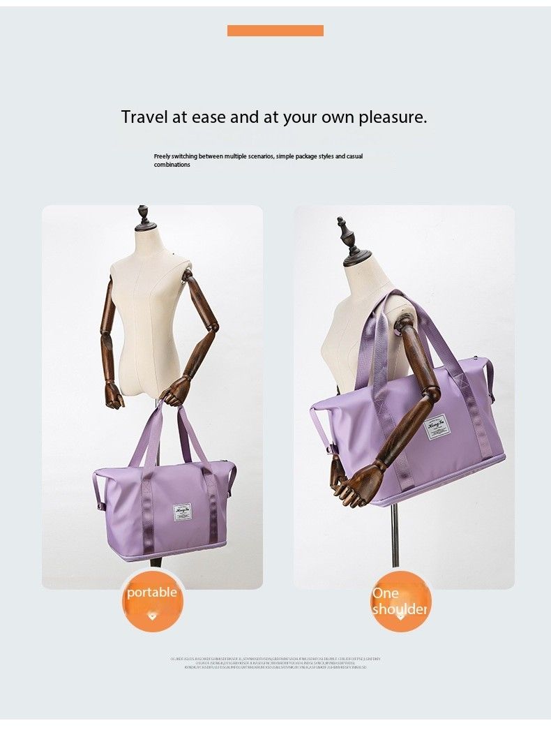 Fashionable short haul duffel bags, travel bags, large capacity storage bags, shoulder bags, women's sports yoga