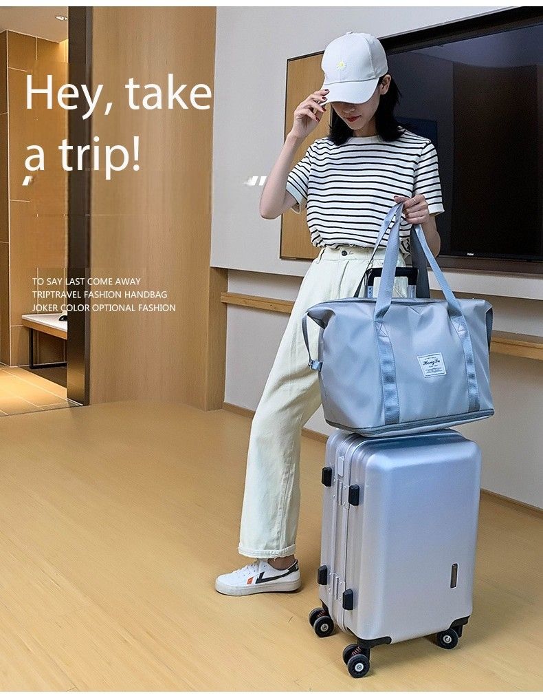 Fashionable short haul duffel bags, travel bags, large capacity storage bags, shoulder bags, women's sports yoga