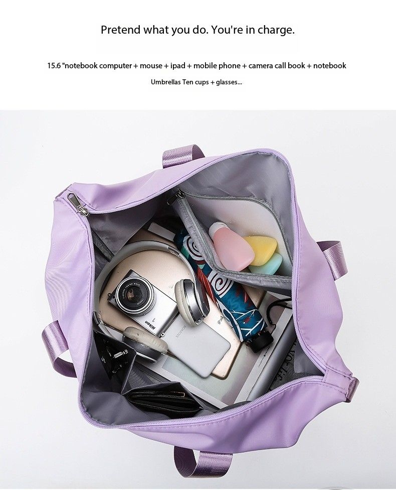 Fashionable short haul duffel bags, travel bags, large capacity storage bags, shoulder bags, women's sports yoga