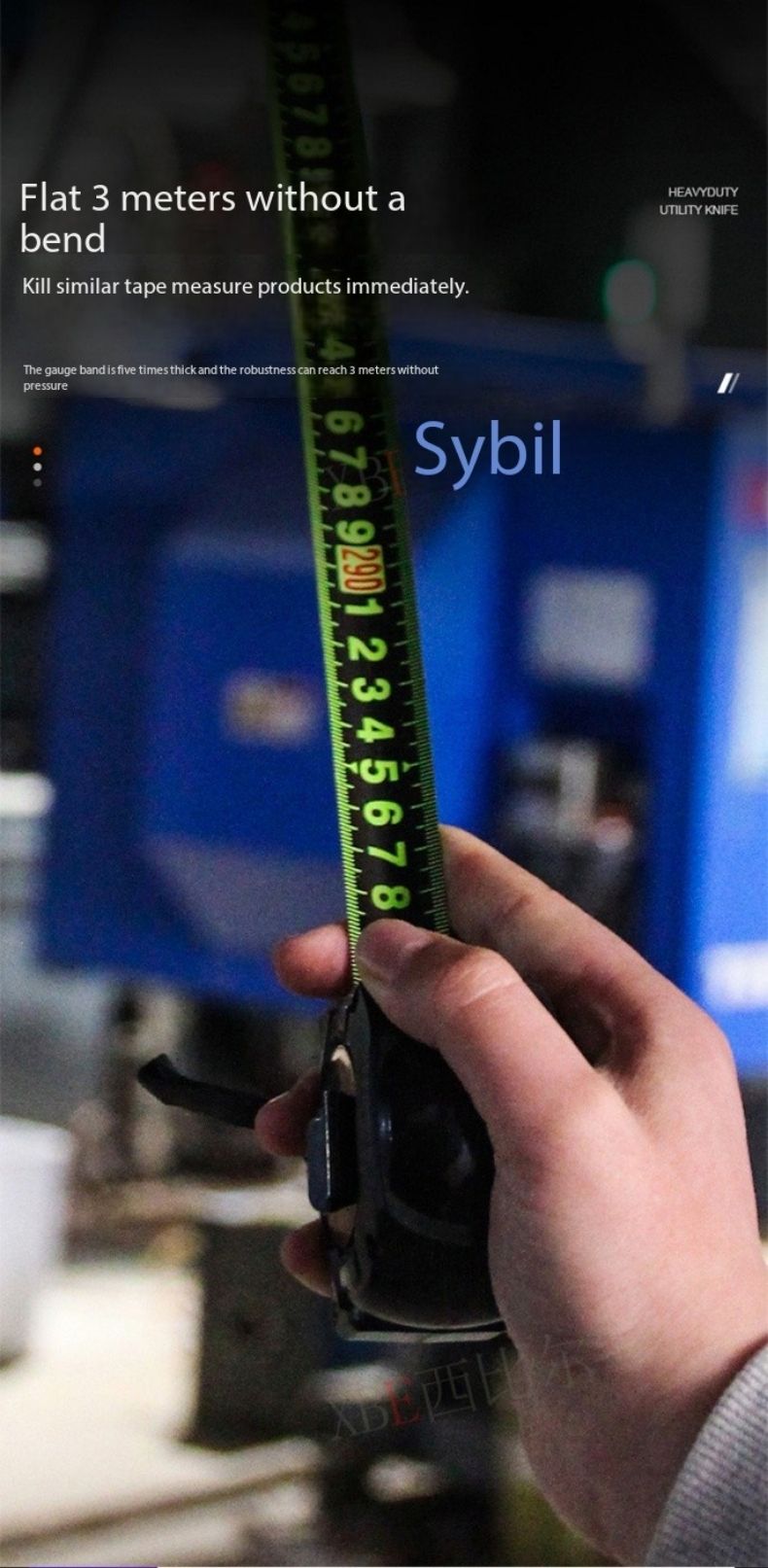 10M Tape Self-Locking Fluorescent Steel Tape High Precision Laser Wear-resistant Measuring Tool Tylon Tali Tape Uku 卷尺