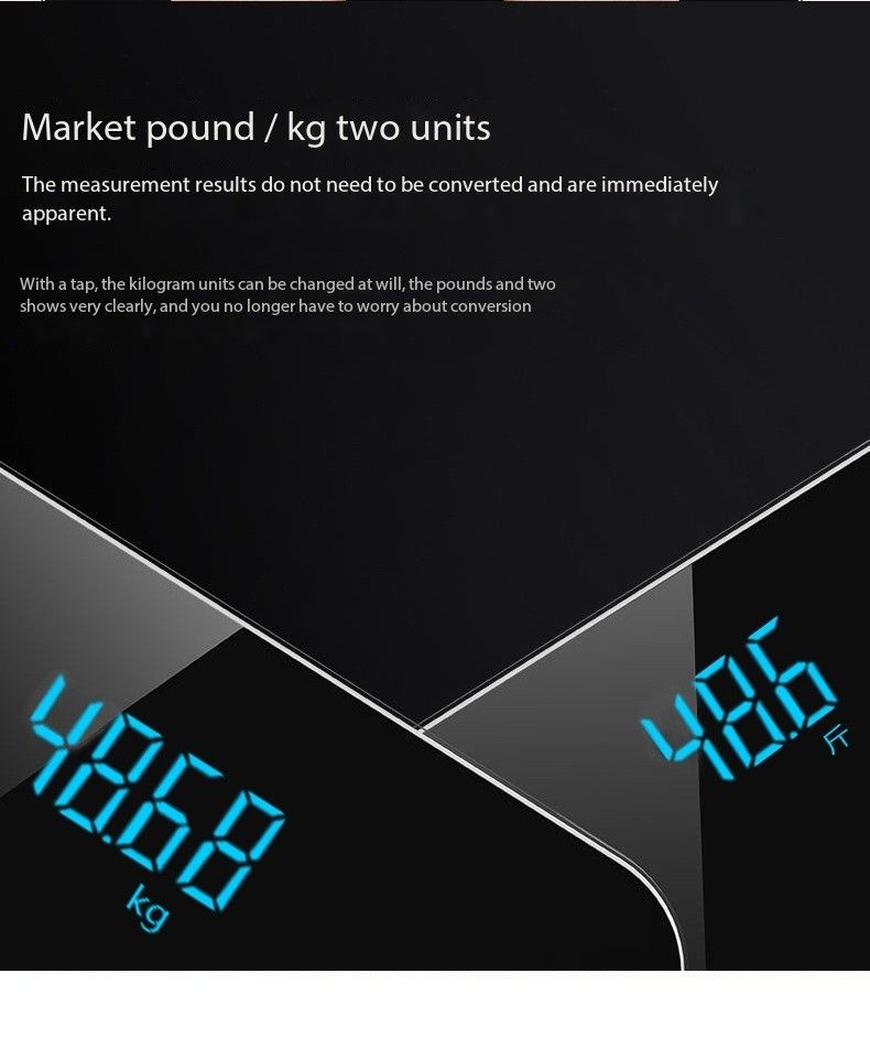 Weighing scale, bathroom scale, electronic digital scale
Home Smart Charging Hidden Screen Weight Scale Healthy Weight Loss Body Scale Solid Color Precision Electronic Weigher