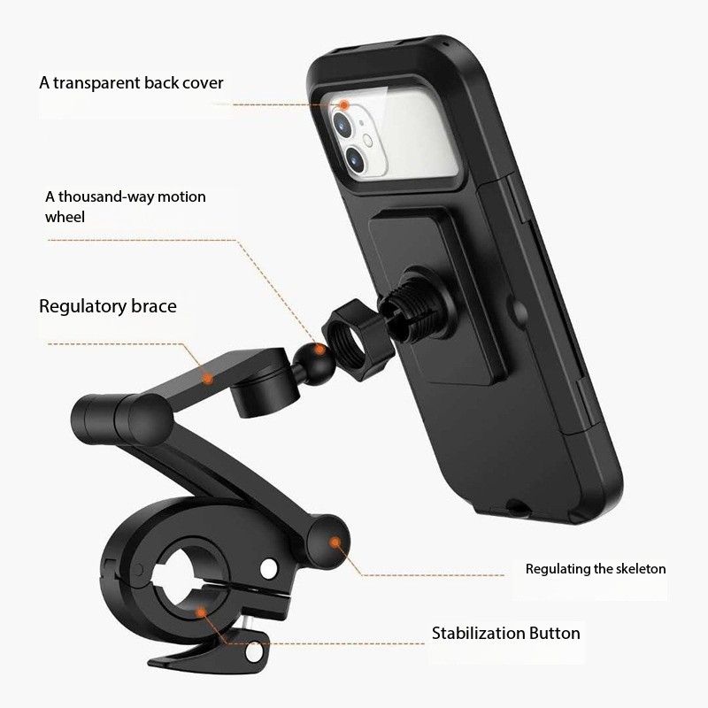 Waterproof bike mobile phone stand Electric bike motorcycle general navigation stand mountain bike waterproof bag