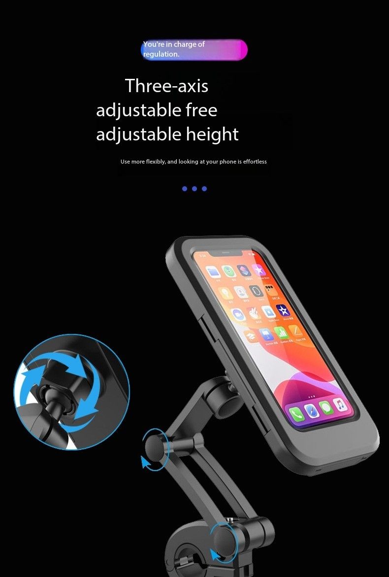 Waterproof bike mobile phone stand Electric bike motorcycle general navigation stand mountain bike waterproof bag