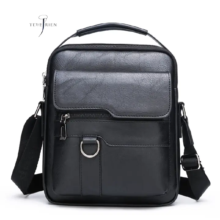 Crossbody bag Men's shoulder bag Retro vertical portable business men's bag Casual men's leather bag crossbody shoulder bag