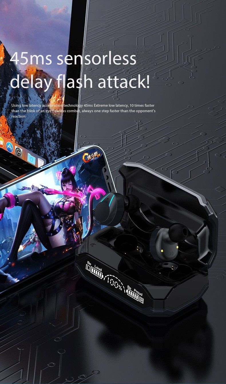Earphones Bluetooth earphones M10HIFI sound quality F9 Large digital display N41 wireless earphones