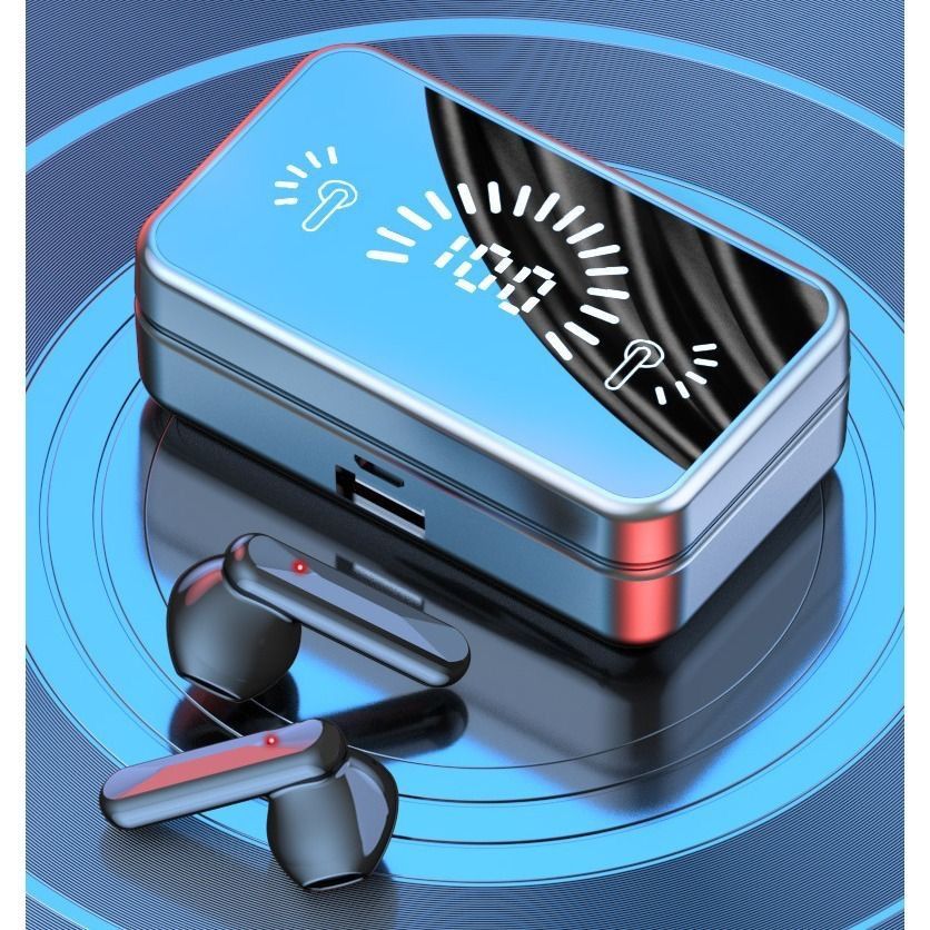 Digital mirror S20 Bluetooth headphone Cross-border new wireless headphone noise reduction touch digital display ultra-long endurance headphone