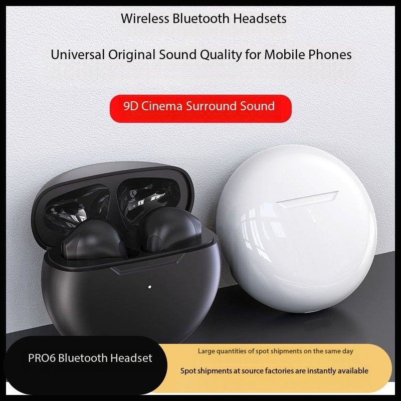 Bluetooth Headsets Pro6 Stereo Wireless 5.3TWS in-ear sports headsets pro6 wireless headsets