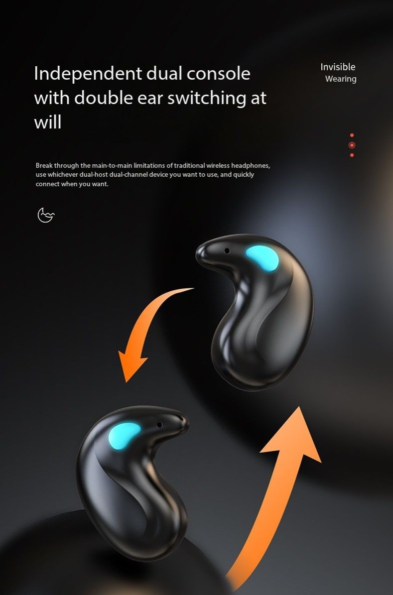 X55 Sleep headphones Bone Conduction mini noise cancelling digital display ultra long life Macaron Bluetooth headphones