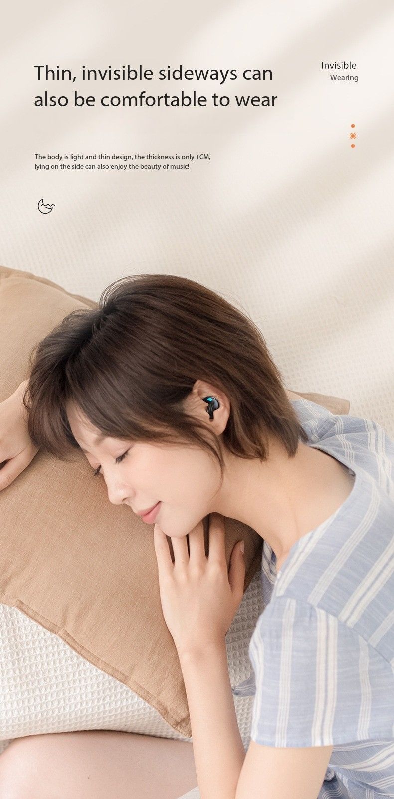 X55 Sleep headphones Bone Conduction mini noise cancelling digital display ultra long life Macaron Bluetooth headphones
