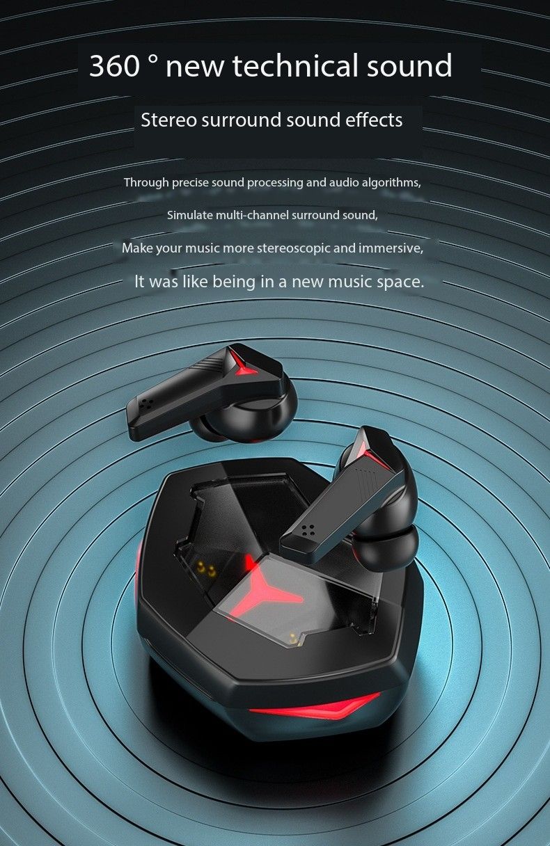 T33 Wireless Gaming Bluetooth Headset High power Touch esports Gaming TWS headset Low latency