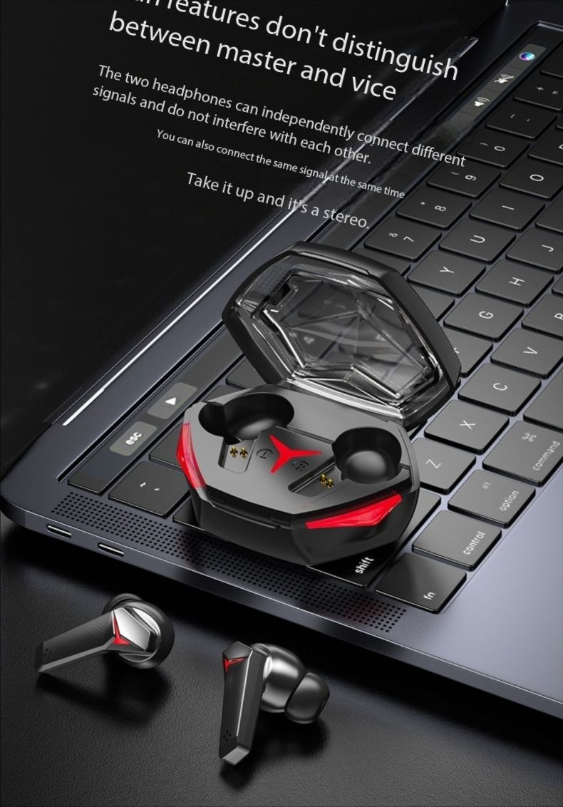 T33 Wireless Gaming Bluetooth Headset High power Touch esports Gaming TWS headset Low latency