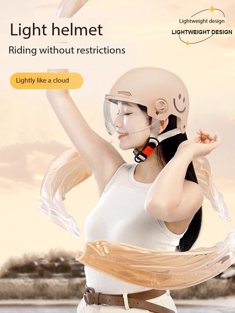 3C certified motorcycle helmet Female summer helmet male national standard battery four seasons general electric vehicle helmet