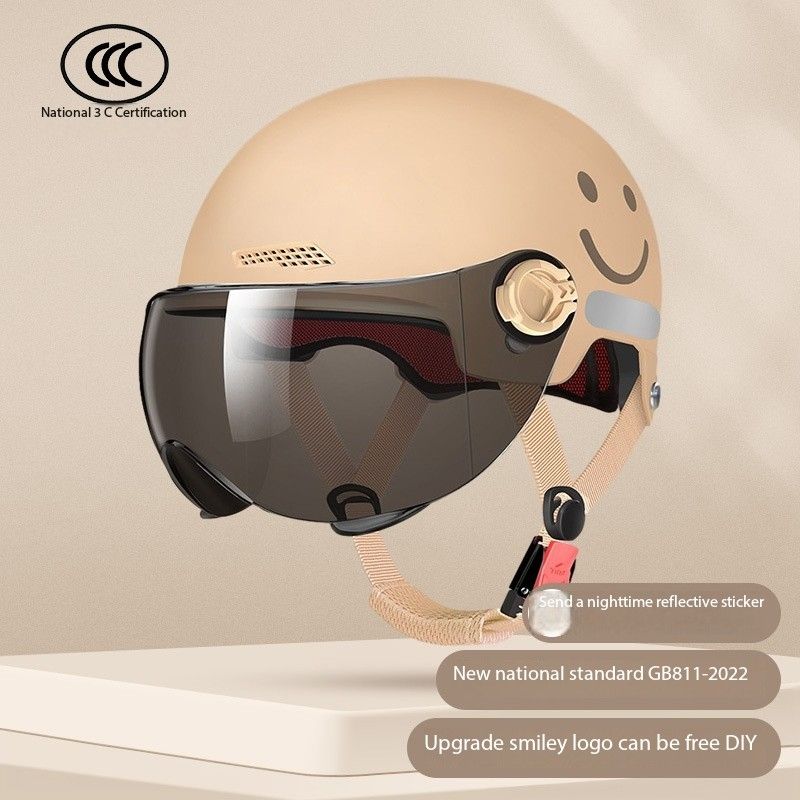3C certified motorcycle helmet Female summer helmet male national standard battery four seasons general electric vehicle helmet