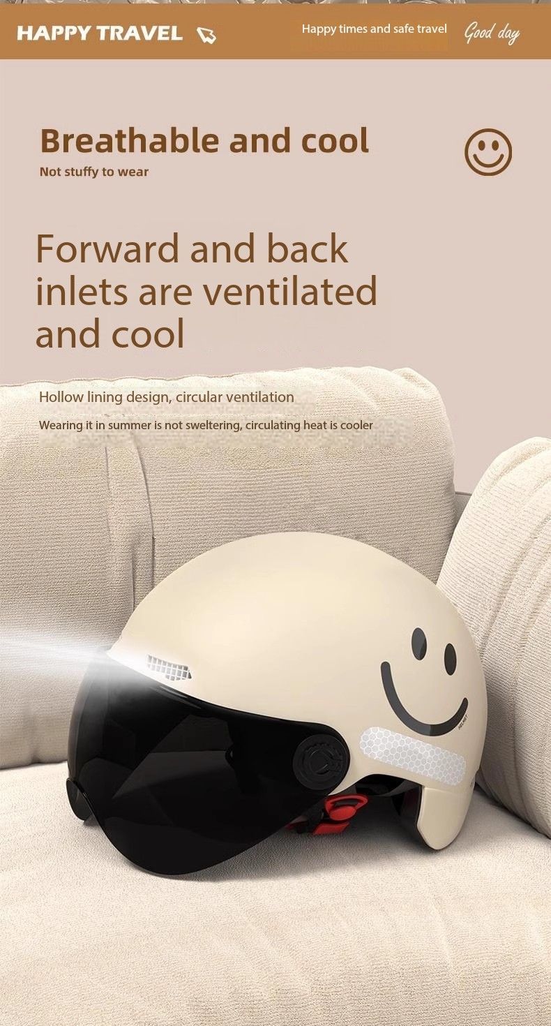 3C certified motorcycle helmet Female summer helmet male national standard battery four seasons general electric vehicle helmet