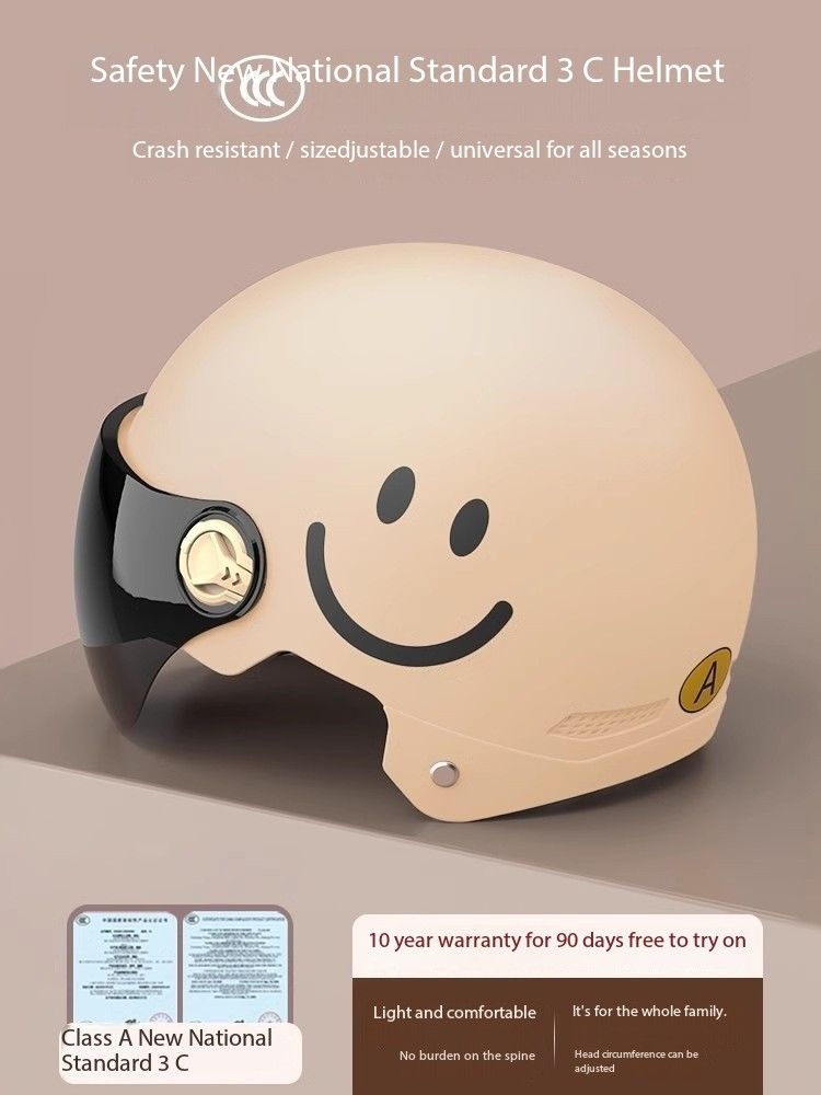 3C certified motorcycle helmet Female summer helmet male national standard battery four seasons general electric vehicle helmet
