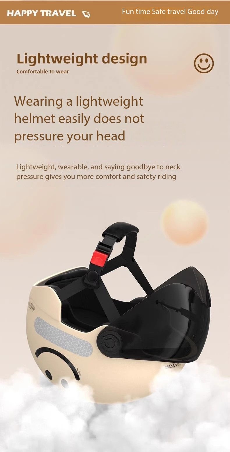 3C certified motorcycle helmet Female summer helmet male national standard battery four seasons general electric vehicle helmet