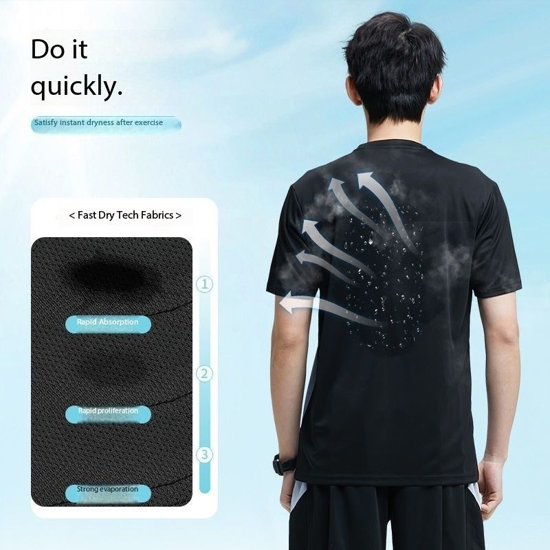 Men's sportswear set Summer short sleeve T-shirt Running suit Basketball training shorts