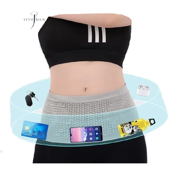 Sports invisible waist pack mobile phone bag multi-functional morning jog outdoor fitness men and women professional running waist pack with large capacity